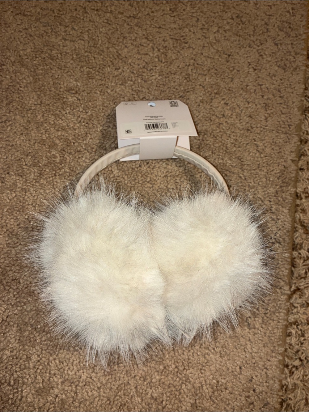 Faux Fur Cream Earmuffs - Women Accessories